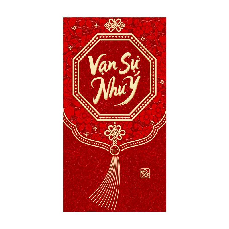 Wedding Envelopes - 6Pcs Vietnamese 2027 Goat Year Red