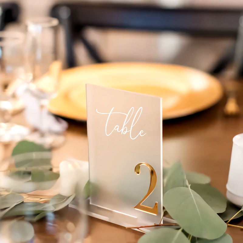 Acrylic Table Number Wedding T - Table Number Gold 评论和价格
