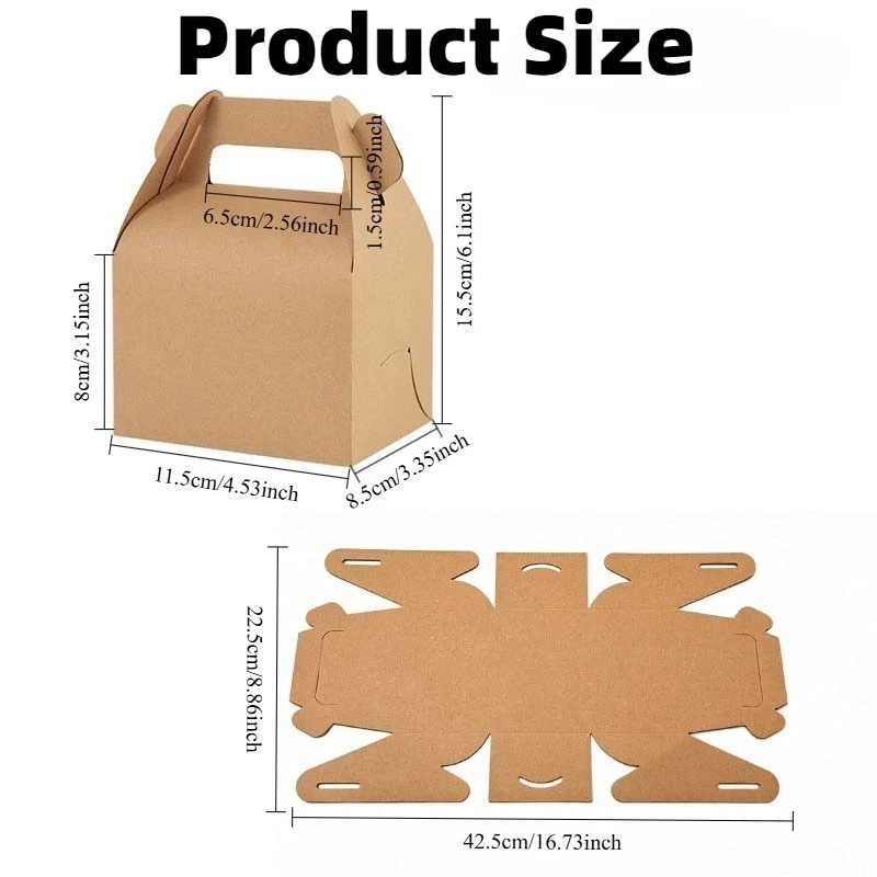 10/20PCS Kraft Paper Gift Box  - Wedding/Event Supply Store 评论和价格