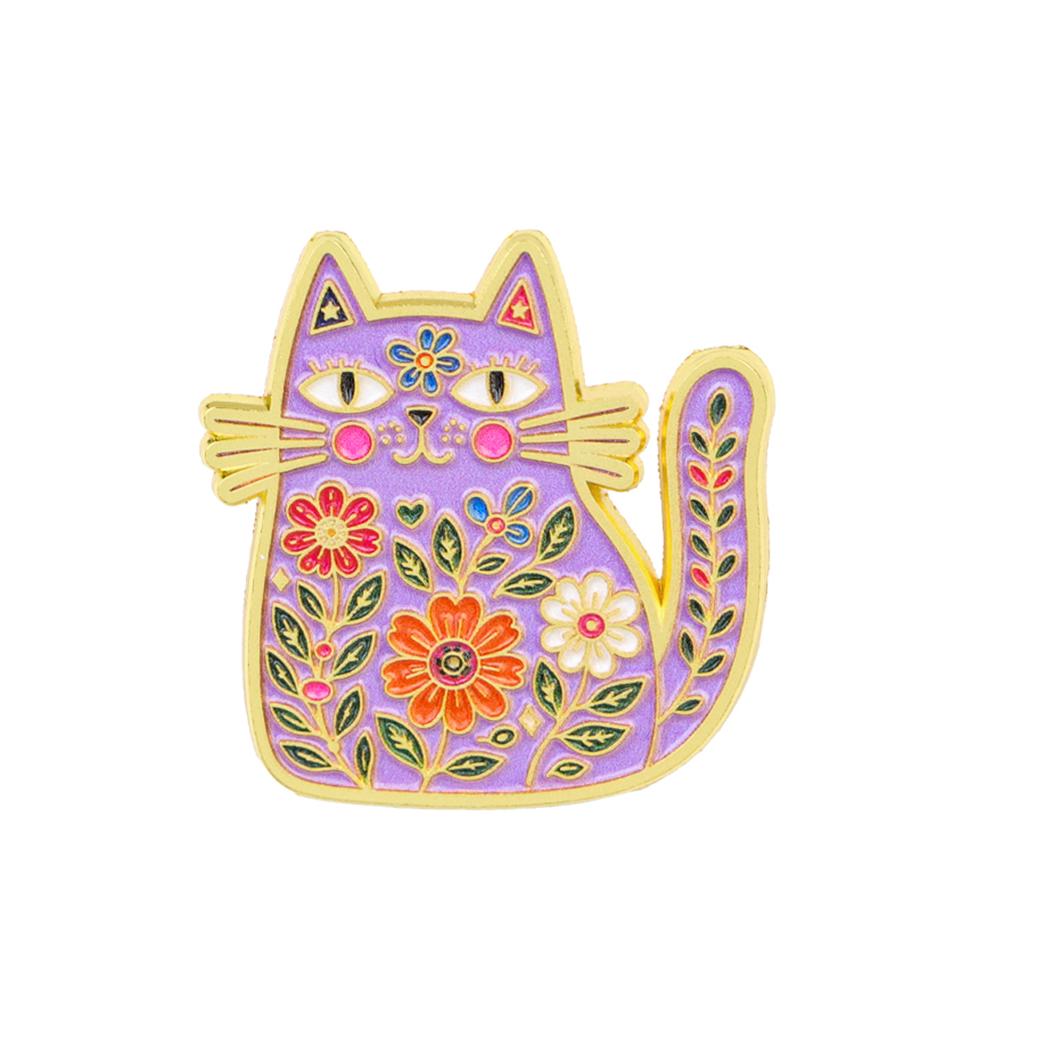 Folk Art Floral Black Cat Enam - Good Floral & Wedding Decor Supply 评论和价格