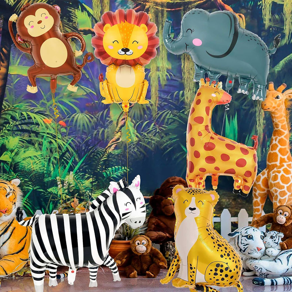 6Pcs Jungle Wild Animal Foil B - Wedding Zoo 评论和价格
