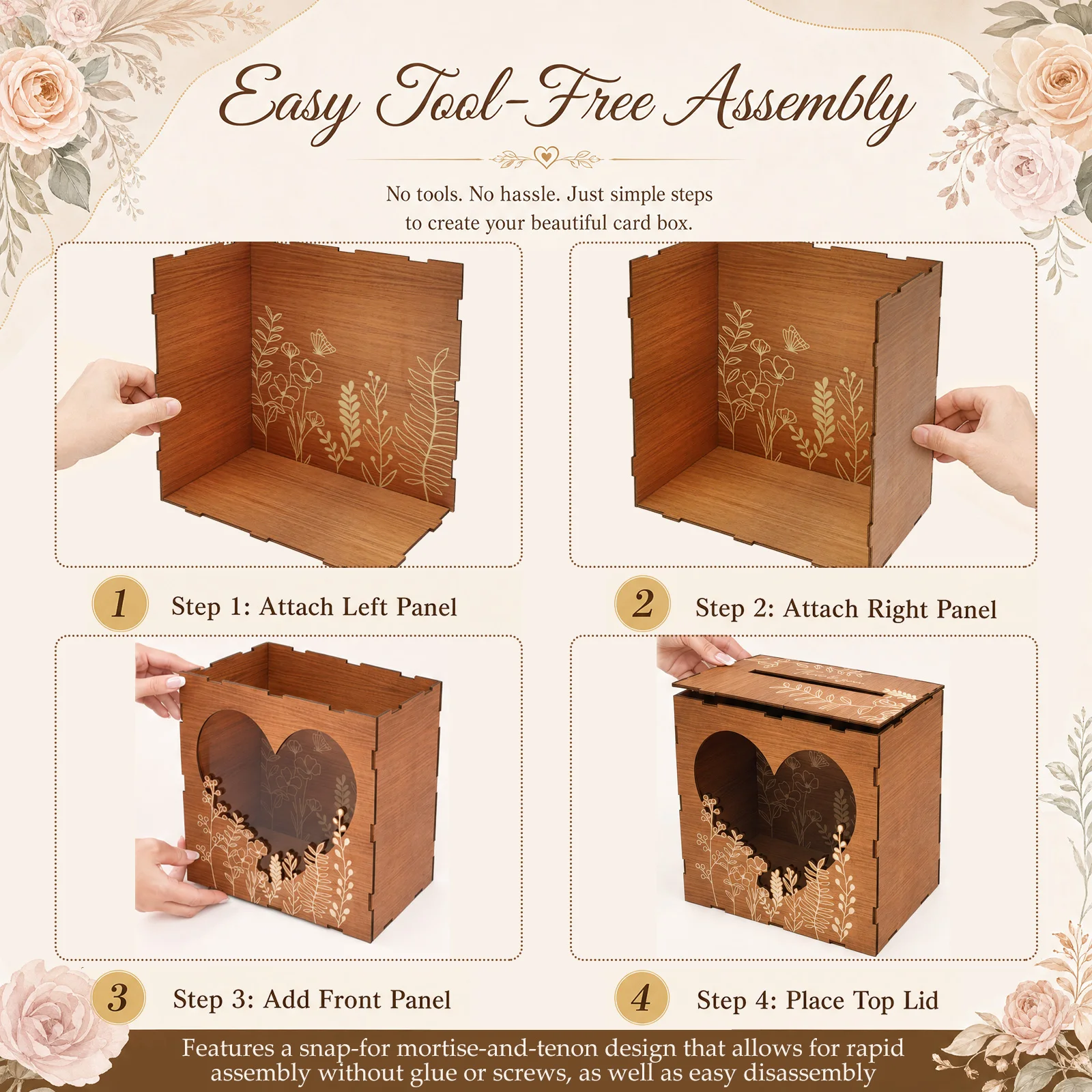 Wooden Card Box Storage Organi - Wedding Card Box 评论和价格