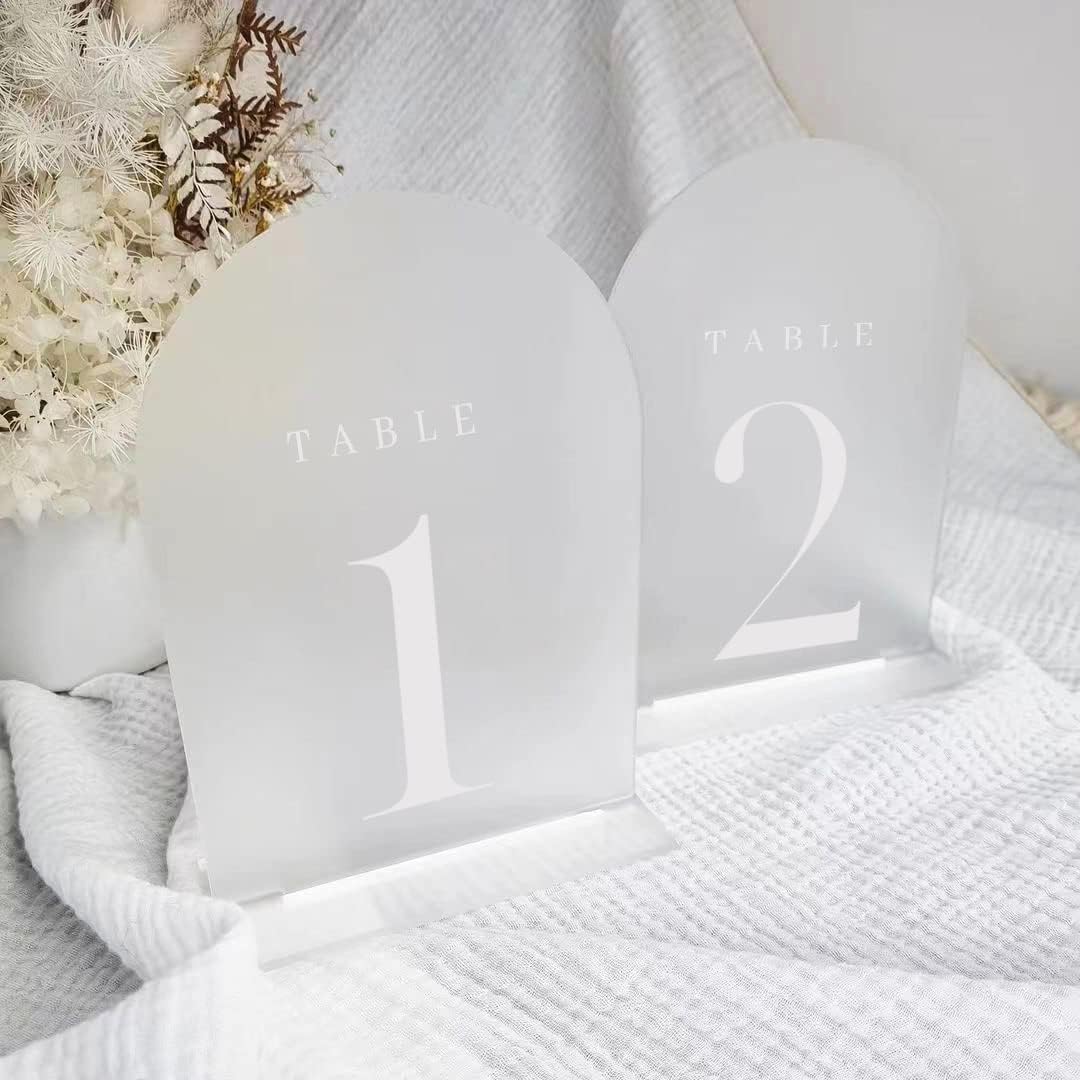 Arch Acrylic Table Numbers wit - Table Number Gold 评论和价格